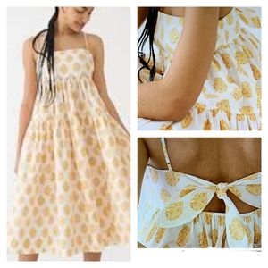 J. Crew Tiered Sleeveless Floral Block Print Midi Dress Size 8 White NEW NWT